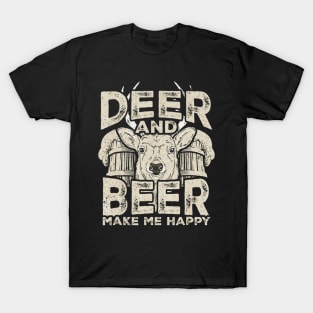 Deer and Beer Funny Hunter Hunting T-Shirt